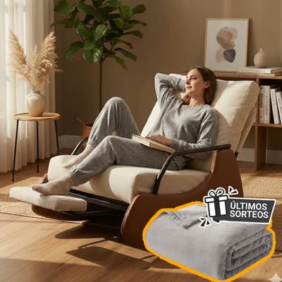 3-en-1 Sillones Mecedoras Modernos Ergonómicas, Silla Modernas Con Reposapiés, Reposapiés Retráctil Ajustable Y Respaldo, Silla Mecedora Tapizada De Peluche, Sillones Mecedores, Sala De Estar Recámara