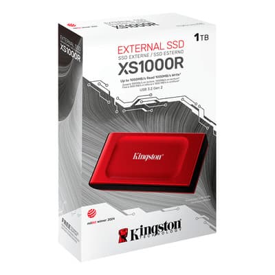 Unidad Sólida Externa Kingston Xs1000r 1tb Color Rojo