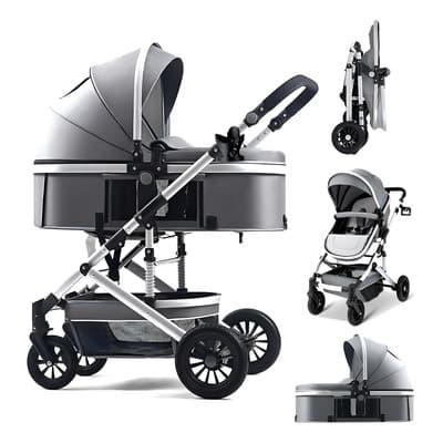 Novangua Carriola Para Bebé Con Diseño De Amplia Vista Llantas De Caucho A Prueba De Explosiones Sistema De Amortiguadores Atenuantes Asiento Con Dirección Ajustable Reclinable Multi Posición Gris - $3,194.00 en Mercado Libre | PrecioMX