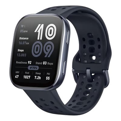 Amazfit Bip 6 Reloj Inteligente De 46 Mm, Batería De 14 Días, Visualización Amoled De 1.97 Pulgadas, Gps Y Mapas Gratuitos, Ai, Llamadas Y Texto Bluetooth, Rastreador De Salud, Fitness Y Sueño, Negro