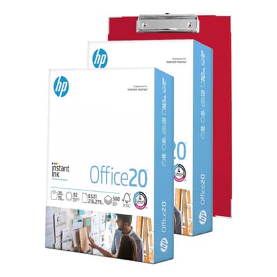 Papel Bond Carta 1000 Hojas Hp Blanco 92% Con Tabla Clip