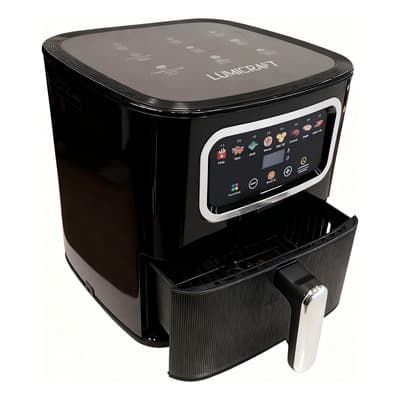 Freidora De Aire Sin Aceite Lumicraft 12 Litros Horno Electrico Digital Air Fryer Negro Multifuncional 3800w 8 Programas De Cocción 80°c-200°c Temperatura Ajustable Calentamiento De Circulación 360°