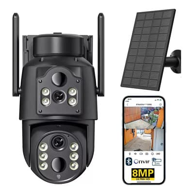 Solar Cámara De Seguridad 4k Wifi 8mp Exterior Doble Lente Negro - $941.21 en Mercado Libre | PrecioMX