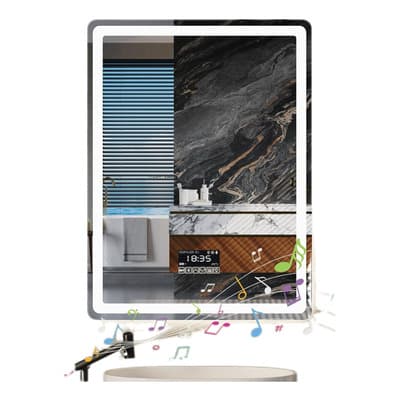 Espejo De Baño Led Con Bluetooth, Desafog, Música, Tiempo Marco Blanco - $1,799.00 en Mercado Libre | PrecioMX