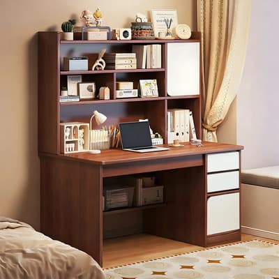 Escritorio Para Computadora Con Librero Y Repisas Mesa De Estudio Con Estantes Organizador Para Oficina Hogar Escritorio Multifuncional Con Almacenamiento Para Libros Documentos Marrón Oscuro - $2,199.99 en Mercado Libre | PrecioMX