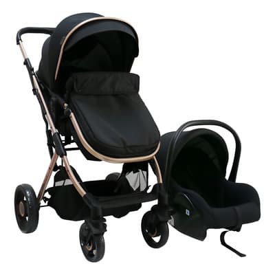 Sistema De Viaje Prinsel Gold Lx Negro Con Portabebé