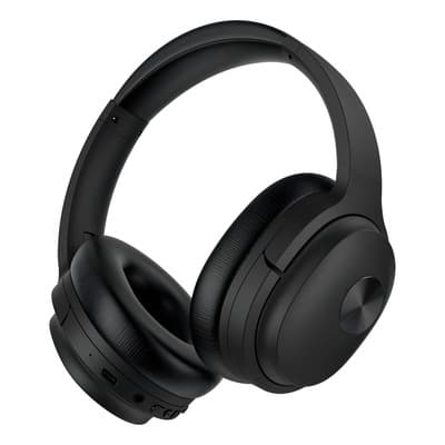 Vibeadio - Auriculares Híbridos Con Cancelación De Ruido Activa, Inalámbricos Con Bluetooth, Auriculares Inalámbricos Con Micrófono Integrado, Graves Profundos, Funda De Transporte, Llamadas Claras