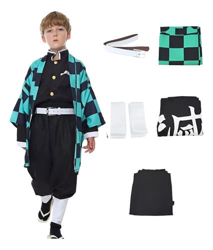 Disfraz De Kimono De Anime Demon Slayer Kamado Tanjirou Traje Para Infantil Niños Y Niñas De Halloween Disfraz Cosplay