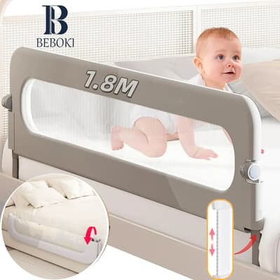 Beboki 180cm Barandal De Cama Para Niños Riel Protector Seguro Ajustable Color Barandilla De Cama Barrera Riel Protector... Gris - $399.60 en Mercado Libre | PrecioMX