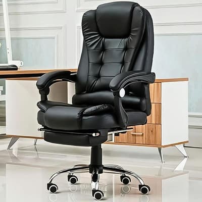 Silla Ejecutiva Con Masaje Secretarial Oficina Reposapiés Respaldo Reclinable Giratoria Ergonómica Descansa Pies Color Negro Asiento Y Respaldo Acojinados Selectshop Cuero Sintético - $1,686.96 en Mercado Libre | PrecioMX
