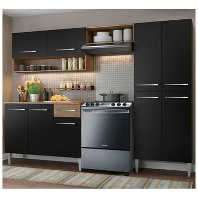 Cocina Integral Completa Modular Madesa Emilly Pop 229 Mn 01 Negro - $5,237.03 en Mercado Libre | PrecioMX