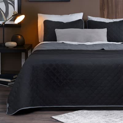 Edredón Ligero Real Textil + 2 Fundas De Almohada, Juego De Colcha Matrimonial, Color Negro - Gris Liso - $599.00 en Mercado Libre | PrecioMX