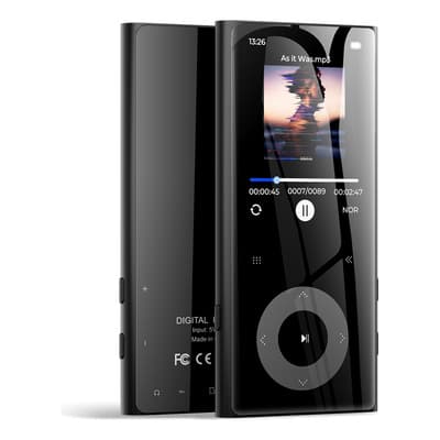 Innioasis® Reproductor De Música M2 Mp3/mp4 | Bluetooth 5.3, 32gb Internos, Expandible Hasta 128gb , Carcasa De Metal Resistente A Golpes, Teclas Iluminadas, Sonido Hi-fi, Radio Fm,color Negro
