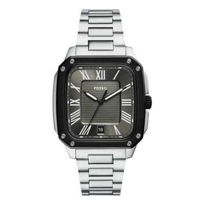 Reloj Caballero Fossil Fs6122 De Acero Inoxidable Plateado Bisel Negro Fondo Gris - $2,424.28 en Mercado Libre | PrecioMX