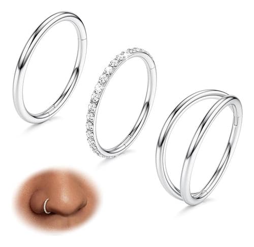 3piezas Anillos Nasales Piercing Cartílago Acero Inoxidable - $179.00 en Mercado Libre | PrecioMX