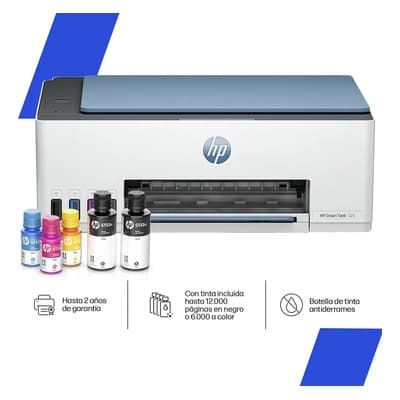 Impresora Multifuncional Hp Smart Tank 525, Tinta Continua, Color, Copia, Escaner (1f3w3a) Blanco - $2,719.00 en Mercado Libre | PrecioMX