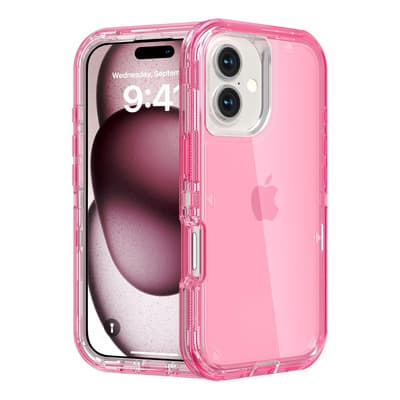 Funda Case De Uso Rudo 360 Para iPhone Transparente Antigolpes Con Marco Frontal 3 En 1 Desarmable Tpu + Pc Engrosamiento Múltiple Para Evitar Caídas Para iPhone 16 Rosa Orilwoya - $98.00 en Mercado Libre | PrecioMX
