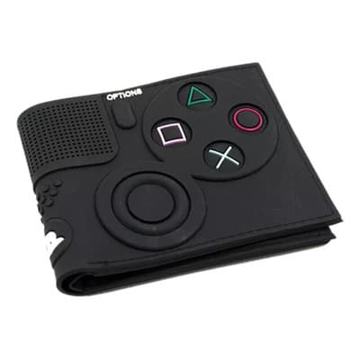 Cartera Playstation Control Negra Hombre Billetera Play Color Negro
