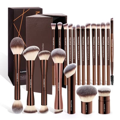 20 Brochas Maquillaje Profesional Con Estuche Alta Calidad Color Marrón - $580.91 en Mercado Libre | PrecioMX