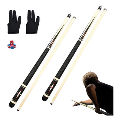 2 Tacos De Billar Palos Snooker Desarmable Profesional Con 2 Guantes 4 Tizas, Cues Billar Varilla De Billar Pool Cue Stick Para Principiante Taco De Piscina Palo De Salas De Billar Y Doméstico 600 G - $668.43 en Mercado Libre | PrecioMX