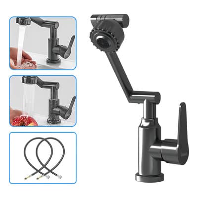 Vanance® Grifo Cocina Monomando Llaves Para Fregadero Flexible 1080° Acero Inoxidable Caliente O Frío Grifo Mezclador Cocina Color Gris Oscuro Brillante - $245.70 en Mercado Libre | PrecioMX