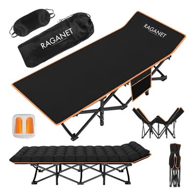 Catre Plegable Para Acampar Con Colchoneta Camastro Portátil Color Negro Raganet Dp039 - $889.00 en Mercado Libre | PrecioMX