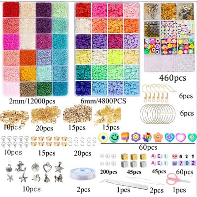 Kit Para Hacer Pulseras Con Cuentas De Arcilla 17800, Cuentas Planas De Muy Buen Gusto Para Hacer Joyas De Amistad, Cuentas De Polímero Con Dijes, Regalos Para Adolescentes Y Niñas, Manualidades Para - $225.00 en Mercado Libre | PrecioMX