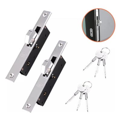 2 Cerradura Cerrojo Embutir Puerta Recamara O Baño Con Llaves Plateado - $249.99 en Mercado Libre | PrecioMX