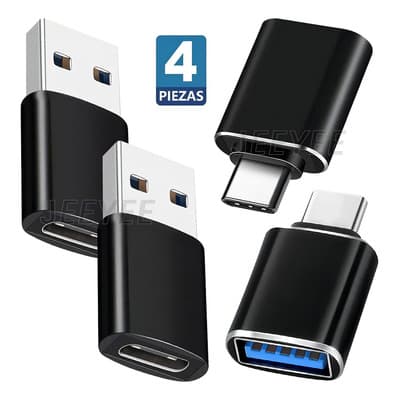 4 Piezas Adaptador Usb Cable Otg Adaptador Otg Usb Tipo C A Usb 3.0 5gbps Color Negro Jeeyee - $98.58 en Mercado Libre | PrecioMX
