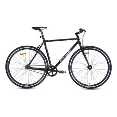 Bicicleta Gravel Fixie R700c Aluminio Color Negro Tamaño Del Cuadro L