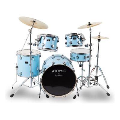 Batería Acústica Aureal Atomic Con Herrajes, Platillos Lb Color Azul Claro - $13,099.00 en Mercado Libre | PrecioMX