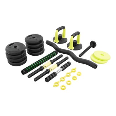 Set De Pesas Rusas Kit Mancuernas Ajustables 10kg Altera Gym Verde