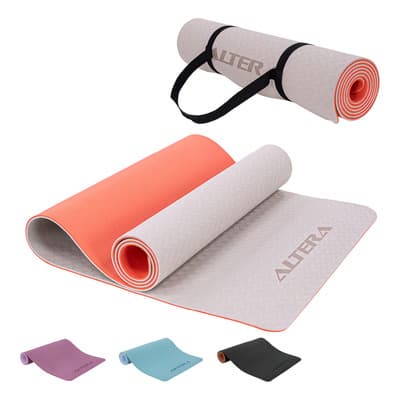 Tapete Yoga Para Ejercicio Altera Antiderrapante Pilates Mat Color Arena Coral