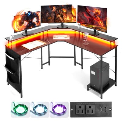 Bluedreamer Escritorios Gamer En L Modernos Mueble 130cm Con Luz Led Color Negro - $1,830.00 en Mercado Libre | PrecioMX