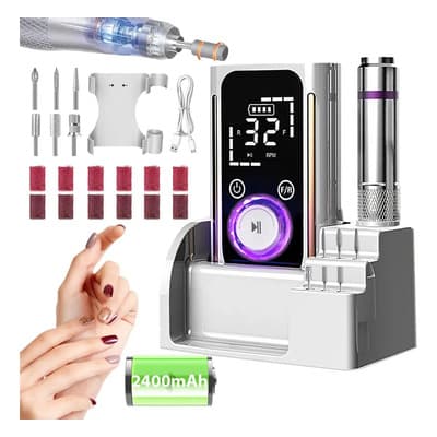 Taladro Esmeril Pulidor Uñas Recargable 45000 Rpm Profesional Blanco - $498.00 en Mercado Libre | PrecioMX