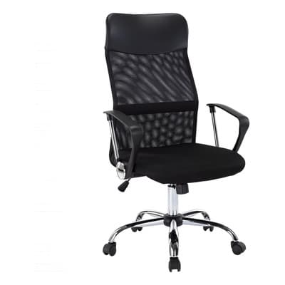 Silla De Escritorio Ejecutica Nioval 7899 Color Negro Material del tapizado Tela