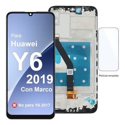 Para Huawei Y6 2019 Táctil Pantalla Lcd Con Marco