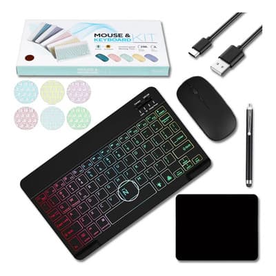 Luzmascota Teclado Y Mouse España Inalámbrico, Teclado Bluetooth Rgb De 10 Pulgadas, Ratón N De Modo Dual Con 3 Dpi Ajustables, Para Ios Android Windows Mac Tableta Laptop Celular Y Computadora. Negro - $255.72 en Mercado Libre | PrecioMX