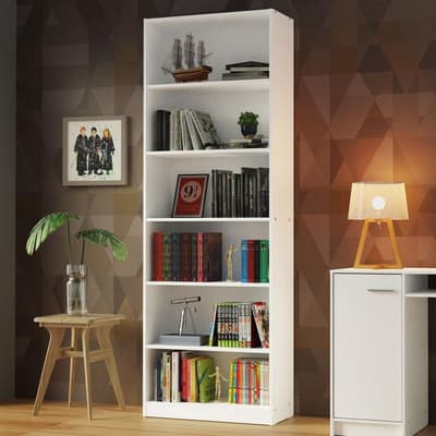 Estante Librero Organizador Madesa 6908 Con 6 Nichos Blanco