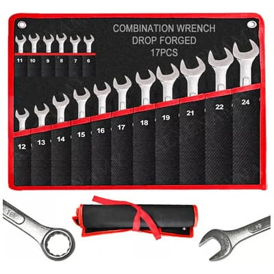 17pcs Juego De Llaves Combinadas Juego Herramientas 6-24mm