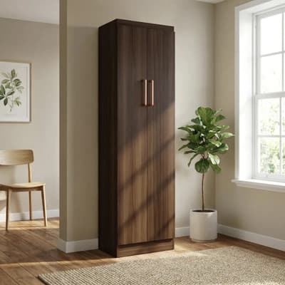 Ropero Closet Armario Chocolate De Madera Con 5 Entrepaños Y 2 Puertas Kingshouse, Para Organización Y Almacenamiento De Ropa Y Accesorios En El Hogar, Armable Diseño Moderno Y Minimalista Basic - $2,099.00 en Mercado Libre | PrecioMX
