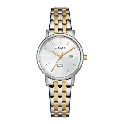 Reloj Citizen Original Plata/dorado Dama E-watch Color De La Correa Plateado/dorado Color Del Bisel Plateado Color Del Fondo Blanco - $2,538.75 en Mercado Libre | PrecioMX