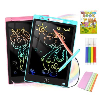 12 In 2pcs Lcd Pizarron Magico Tableta De Escritura Dibujo Copyboard Reutilizable, Borrable Rte Infantil Juguete... Rosa/azul - $148.99 en Mercado Libre | PrecioMX