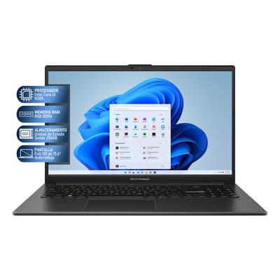 Laptop Asus Vivobook Go 15 Intel Core I3 8gb Ram 256gb Ssd 15.6 Windows 11 Home Modo S Teclado En Ingles Negro - $8,501.55 en Mercado Libre | PrecioMX