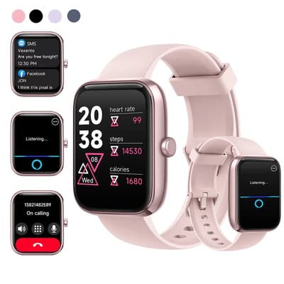 1.83 Ft Reloj Inteligente Mujer Hombre, Smart Watch Con Llamada Bluetooth Y Notificación De Mensajes, Monitorización Del Sueño, Asistente De Voz Alexa, Monitoreo De Salud Las 24 Horas, Ip68, Rosa Mesh - $398.00 en Mercado Libre | PrecioMX