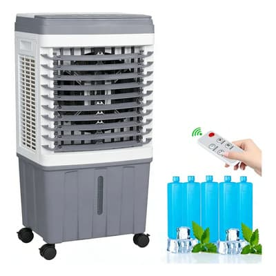 Ventilador Aire Frio Portatil Y Control Remoto 35l , 3 Velocidades Y Temporizador De 12h De Aire Acondicionado Portatil Interior Kincebra