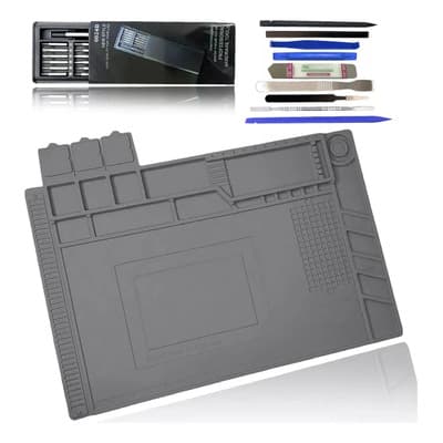 Gris Tapete Antiestatico,taloneras Antiestaticas,tapete Magnetico,tapete Silicon,antiestatica,talonera Antiestatica,tapete Para Soldar,kit Tapete Antiestatico,tapete Para Mesa De Traba+kit Herramient - $211.38 en Mercado Libre | PrecioMX