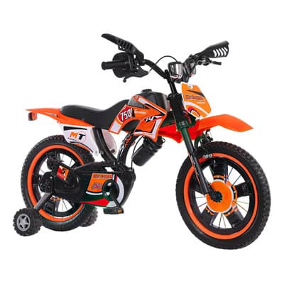 Bicicleta Infantil Moto For Children With Ruedas & Canastas R16 Naranja Claro