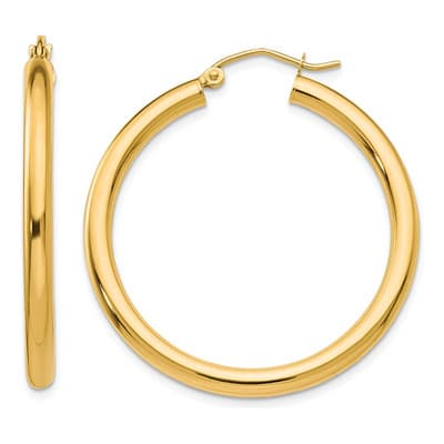 Argollas Tubular Oro 10k Kilates 25mm X 3mm Italiano Dorado - $3,455.30 en Mercado Libre | PrecioMX