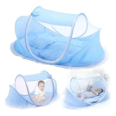Cuna Moisés Plegable Portátil Mosquitero Bebe Colchon Inclui Color Azul - $225.00 en Mercado Libre | PrecioMX